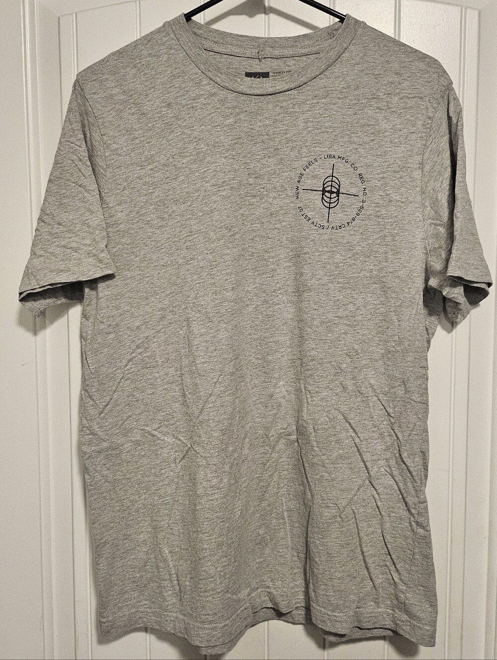 HRX Men's Heather Grey Graphic Crewneck Tee